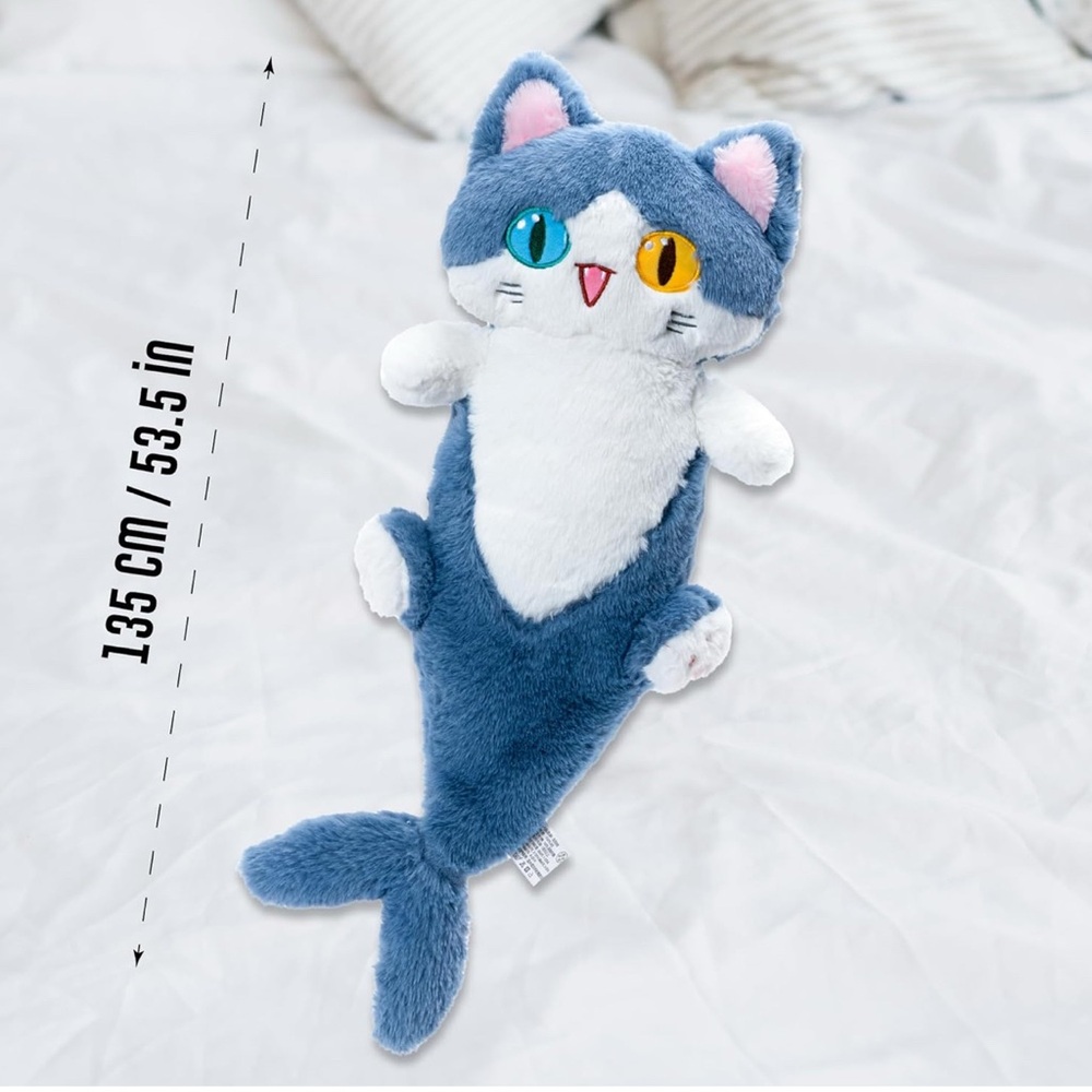 Blue and White Cat Shark Plush Toy